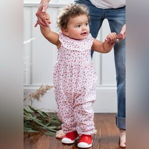 Burt's Bees Cherry Bunches Baby Girls Jumpsuit 6-9 MO